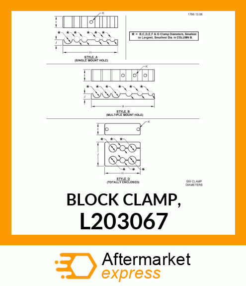 BLOCK CLAMP, L203067