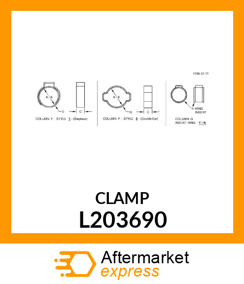 CLAMP, STEPLESS 1 L203690