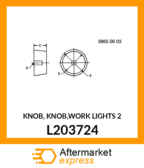 KNOB, KNOB,WORK LIGHTS 2 L203724