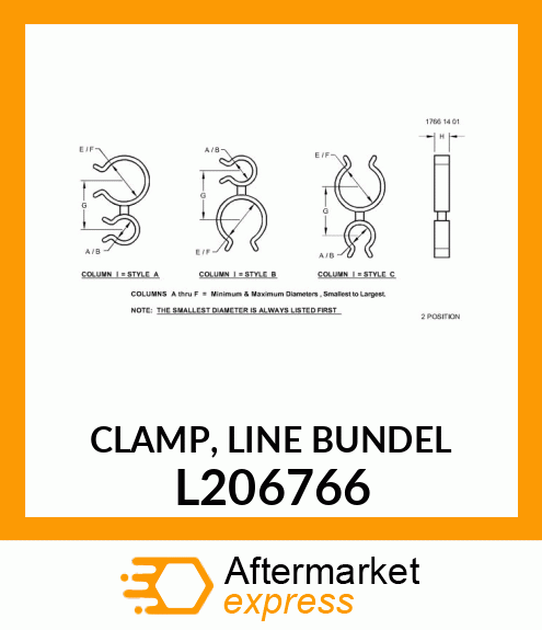 CLAMP, LINE BUNDEL L206766