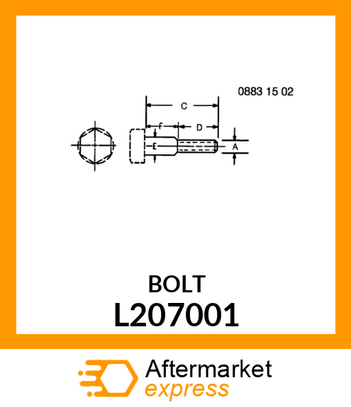 BOLT, SHOULDERED, PANTOGRAPH ARM TI L207001