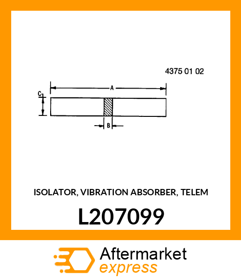 ISOLATOR, VIBRATION ABSORBER, TELEM L207099