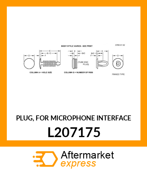 PLUG, FOR MICROPHONE INTERFACE L207175