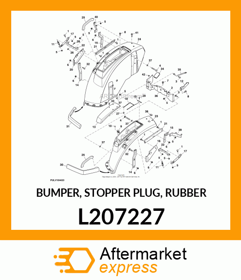 BUMPER, STOPPER PLUG, RUBBER L207227