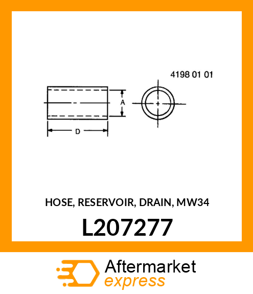 HOSE, RESERVOIR, DRAIN, MW34 L207277