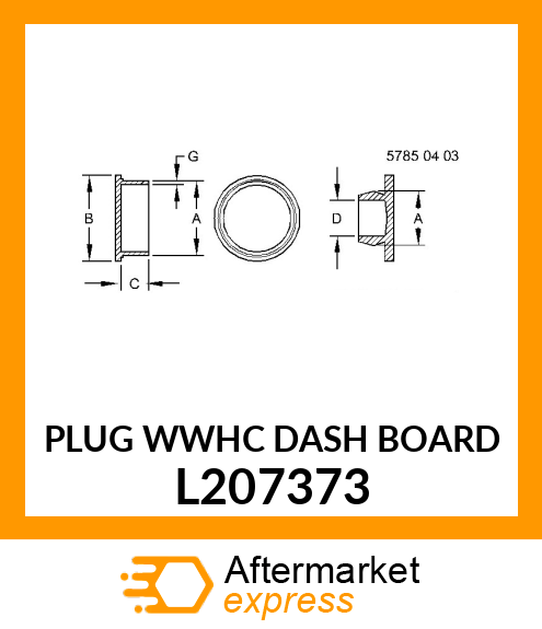 PLUG WWHC DASH BOARD L207373