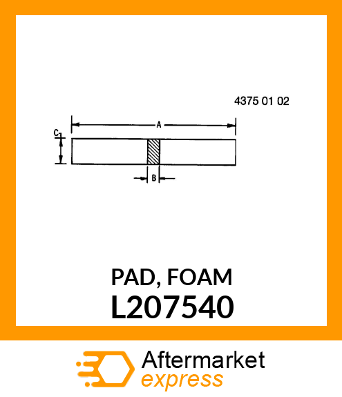 PAD, FOAM L207540