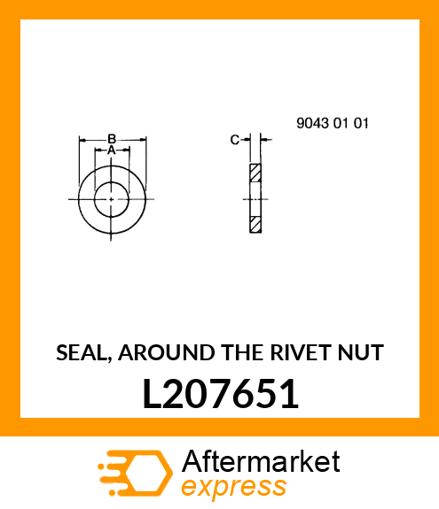 SEAL, AROUND THE RIVET NUT L207651