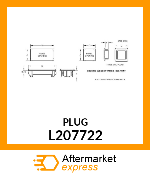 PLUG, DUMMY PLUG, COLOR F9KP L207722