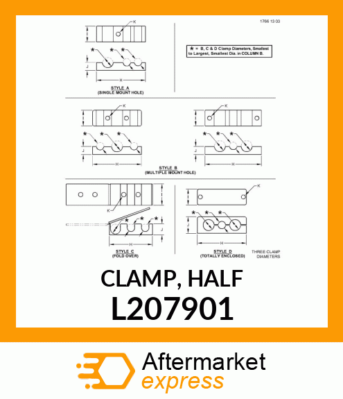 CLAMP, HALF L207901