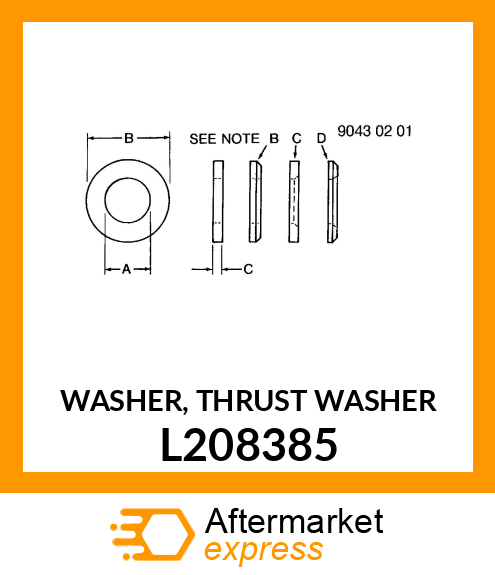 WASHER, THRUST WASHER L208385