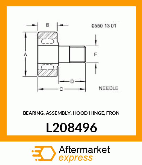 BEARING, ASSEMBLY, HOOD HINGE, FRON L208496