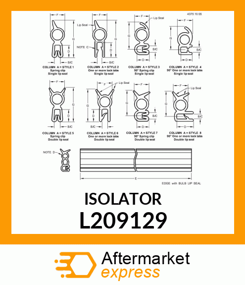 SEALING TRIM, SEALING CAC MW3 L209129