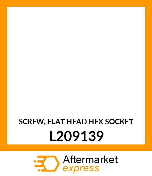 SCREW, FLAT HEAD HEX SOCKET L209139