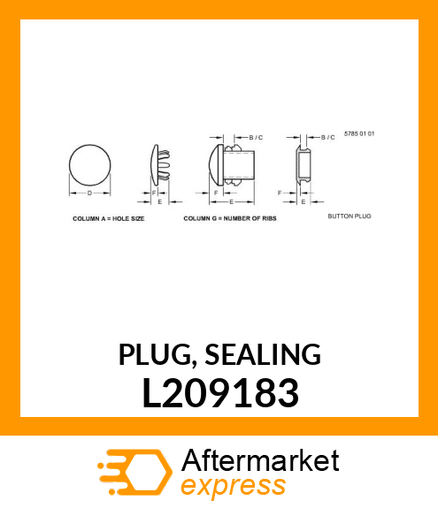 PLUG, SEALING L209183