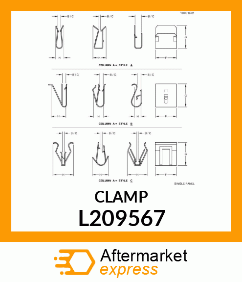 CLAMP, SIDE SKIRT L209567