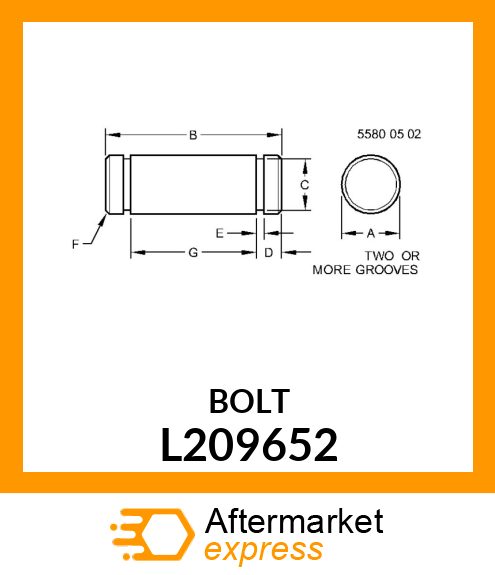 PIN, HOOD HINGE L209652