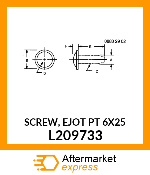 SCREW, EJOT PT 6X25 L209733