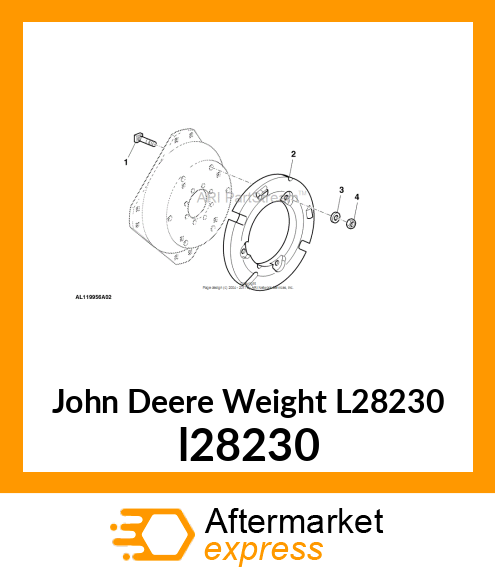 WEIGHT, WHEEL 38.5KG l28230