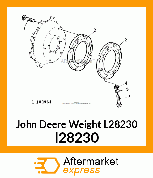 WEIGHT, WHEEL 38.5KG l28230