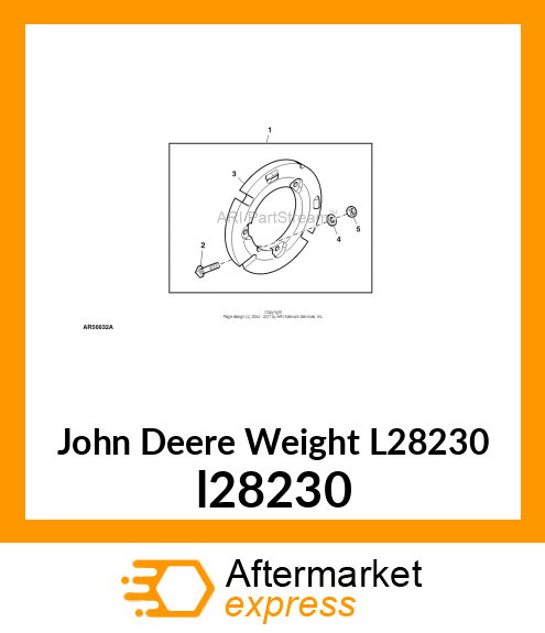 WEIGHT, WHEEL 38.5KG l28230