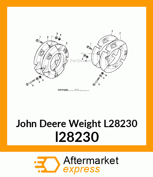 WEIGHT, WHEEL 38.5KG l28230