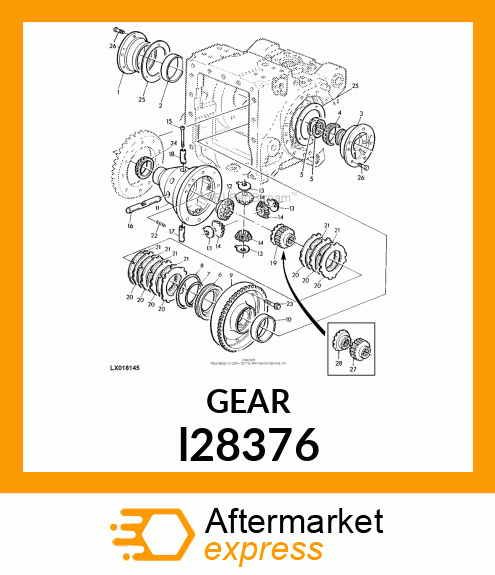 DIFF, BEVEL GEAR l28376