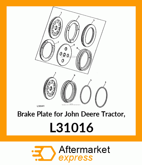 PLATE,BRAKE PRESSURE L31016