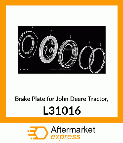 PLATE,BRAKE PRESSURE L31016