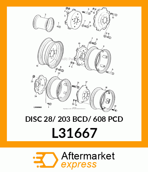 DISC 28/ 203 BCD/ 608 PCD L31667