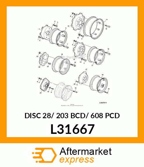 DISC 28/ 203 BCD/ 608 PCD L31667