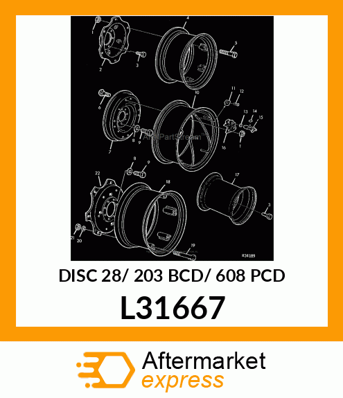 DISC 28/ 203 BCD/ 608 PCD L31667