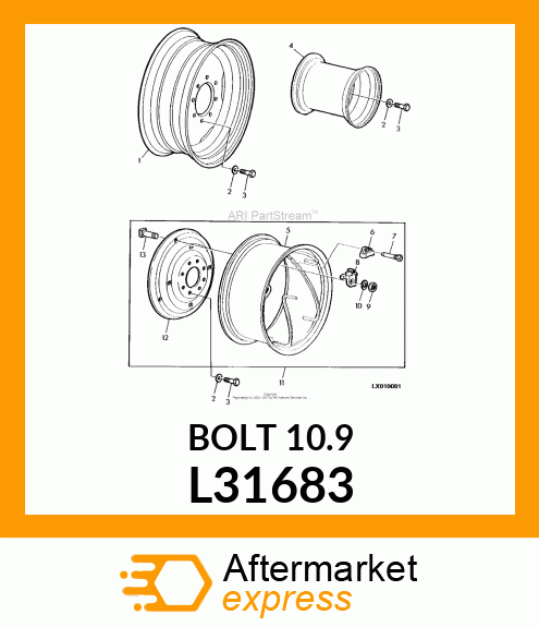 SCREW, 3/4 UNF X 40 GRADE 10.9 L31683