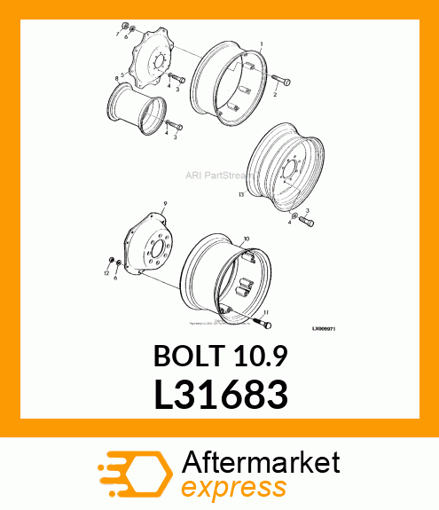 SCREW, 3/4 UNF X 40 GRADE 10.9 L31683