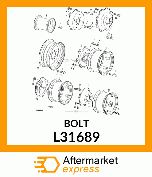 SCREW, WHEEL 10.9 L31689