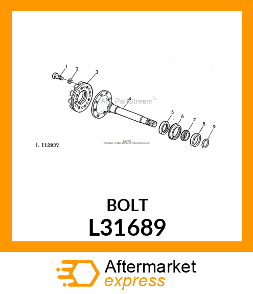 SCREW, WHEEL 10.9 L31689