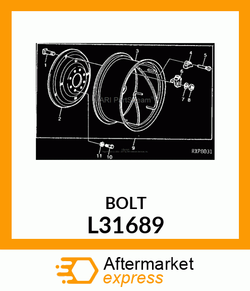 SCREW, WHEEL 10.9 L31689