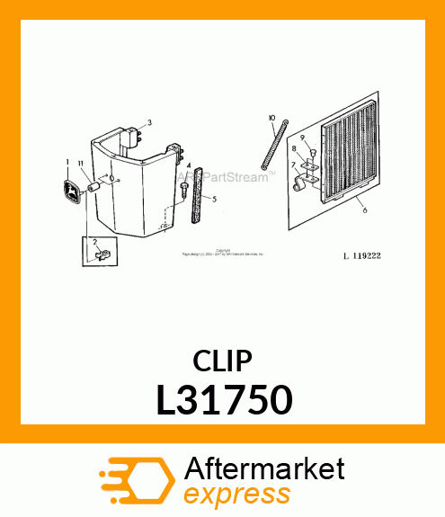 CLIP (Pack Qty 10) L31750