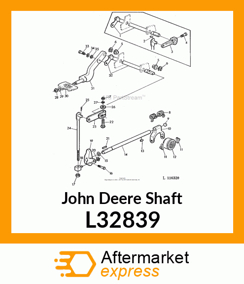 SHAFT, DIFFERENTIAL LOCK L32839