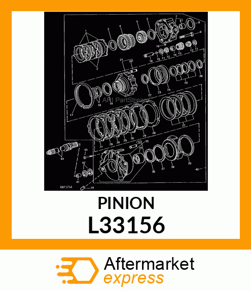 PINION, LOW RANGE SUN L33156