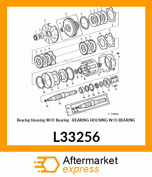 Bearing Housing W/O Bearing - BEARING HOUSING W/O BEARING L33256