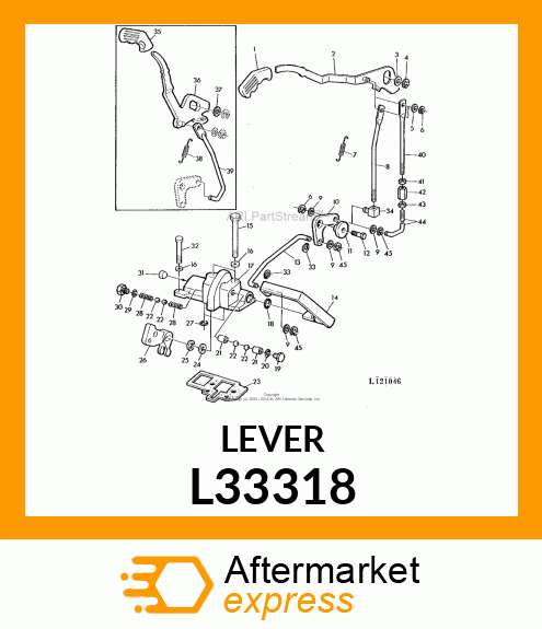 ARM,PTO CLUTCH CONTROL LEVER L33318