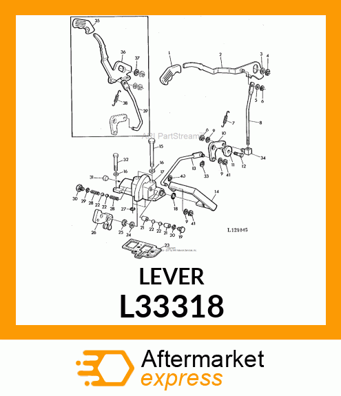 ARM,PTO CLUTCH CONTROL LEVER L33318