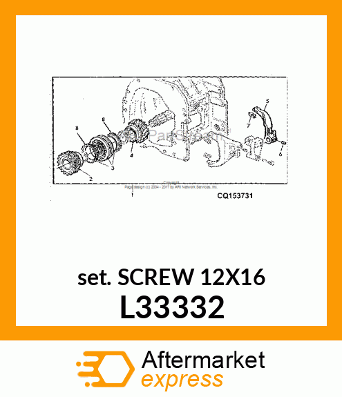 SET SCREW M12X1X16 L33332