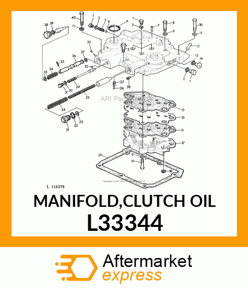 MANIFOLD,CLUTCH OIL L33344