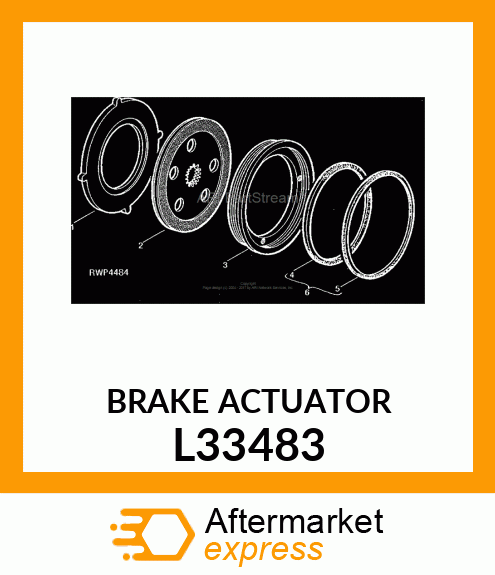 BRAKE ACTUATING DISK, BRAKE ACTUATI L33483