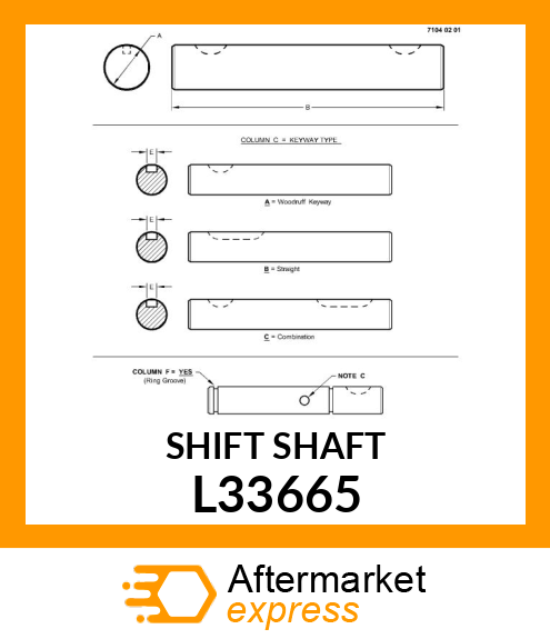 SHIFT SHAFT L33665