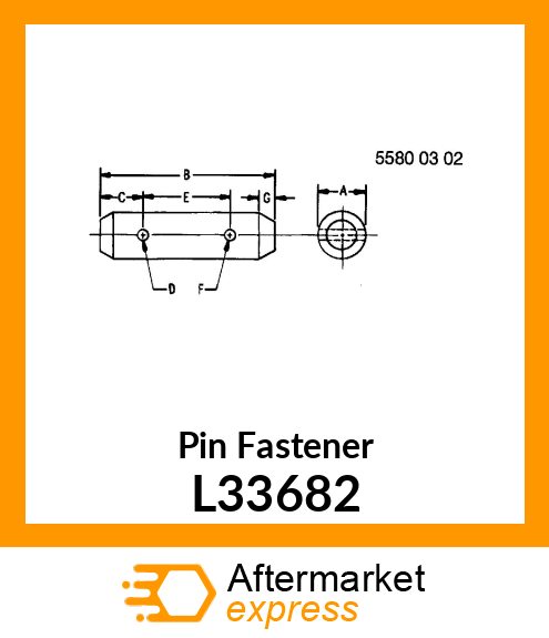 Spare part L33682 + Pin Fastener