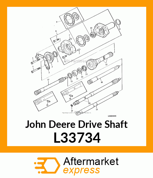 SHAFT,POWER SHAFT CLUTCH DRIVE L33734