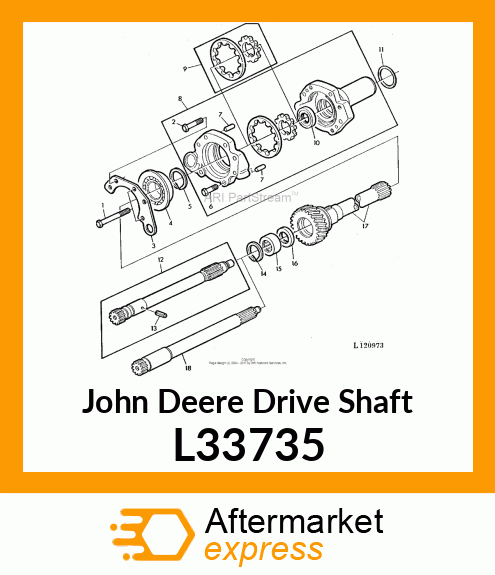 SHAFT,POWER SHAFT CLUTCH DRIVER L33735